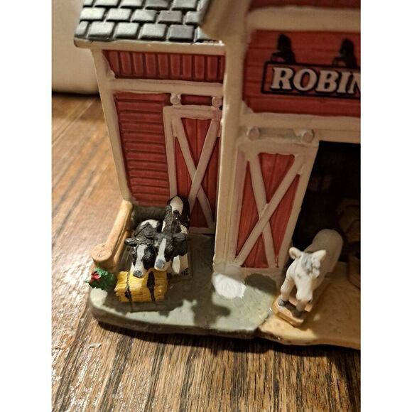 Lemax Robinson Stable Porcelain Light-Up Christmas Holiday Village Building 2008 - Picture 5 of 11